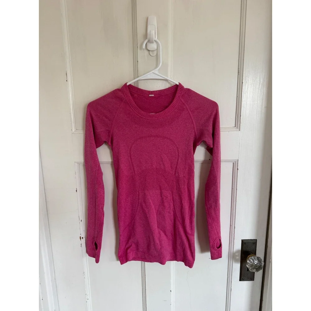 Lululemon Swiftly Tech Pink Long Sleeve top size 2